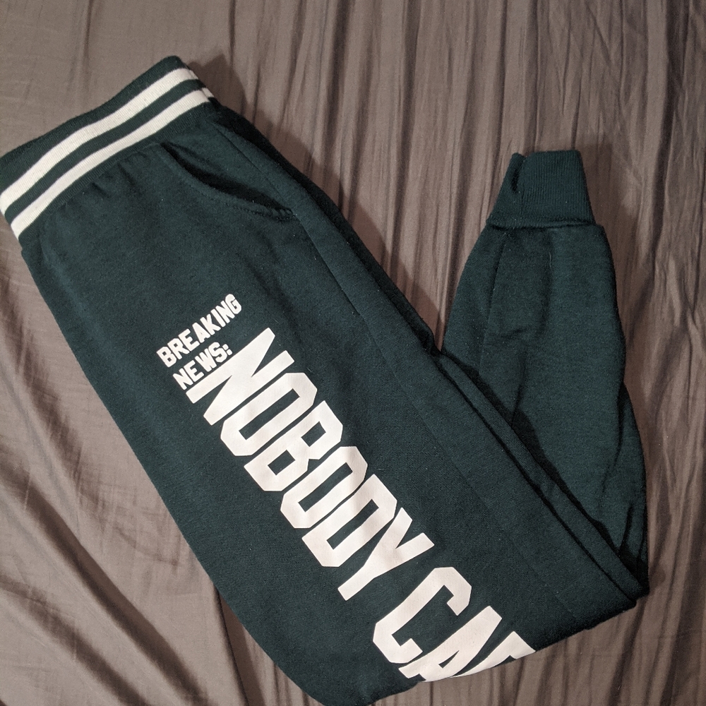 Graphic joggers